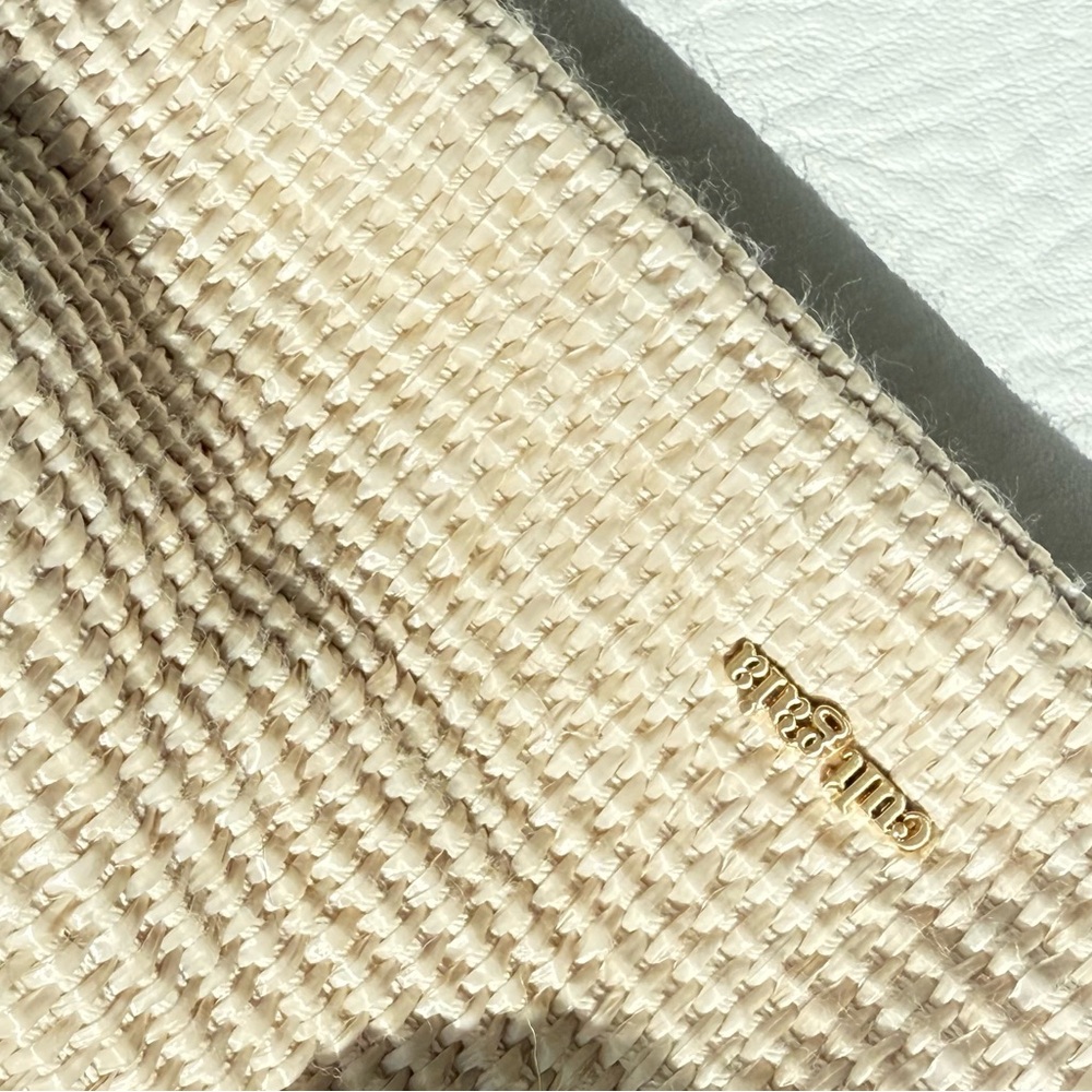 Cult Gaia Beige Woven Handbag with Bamboo Handle - Picture 4 of 9